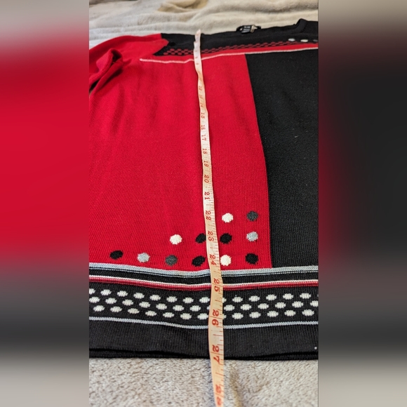 Alison Sheri knitted top black/red block XL - Picture 7 of 7